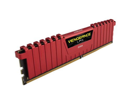 Модуль памяти DDR4 Corsair Vengeance LPX 8Gb (1x8Gb) 2666MHz CL16 (16-18-18-35) 1.2V / CMK8GX4M1A2666C16R / Red