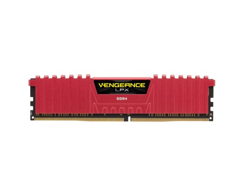 Модуль памяти DDR4 Corsair Vengeance LPX 8Gb (1x8Gb) 2666MHz CL16 (16-18-18-35) 1.2V / CMK8GX4M1A2666C16R / Red