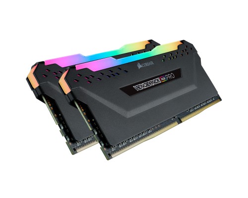 Модуль памяти DDR4 Corsair Vengeance RGB Pro 16Gb (2x8Gb) 3600MHz CL16 (16-19-19-36) 1.35V / CMW16GX4M2D3600C16 / Black