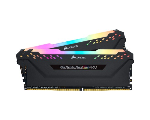 Модуль памяти DDR4 Corsair Vengeance RGB Pro 16Gb (2x8Gb) 3600MHz CL16 (16-19-19-36) 1.35V / CMW16GX4M2D3600C16 / Black