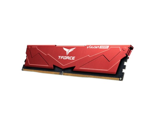 Модуль памяти DDR5 TEAMGROUP T-Force Vulcan 32GB (2x16GB) 5600MHz CL32 (32-36-36-76) 1.2V / FLRD532G5600HC32DC01 / Red