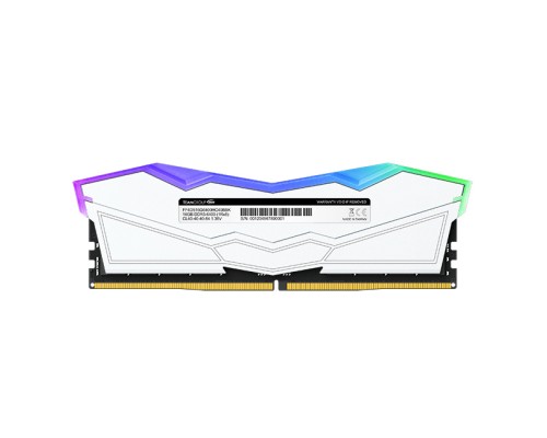 Модуль памяти DDR5 TEAMGROUP T-Force Delta RGB 32GB (2x16GB) 7600MHz CL36 (36-46-46-84) 1.4V / FF4D532G7600HC36DDC01 / White