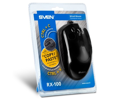 Мышь SVEN RX-100 / USB / WIRED / OPTICAL / BLACK