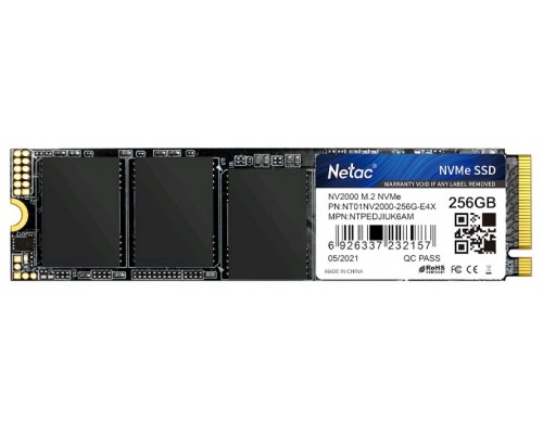 Накопитель SSD Netac M.2 2280 NV2000 NVMe PCIe 256GB NT01NV2000-256-E4X