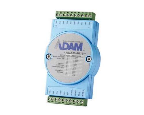 Модуль цифорового ввода 16-канальный ADAM-4018+-F 8Thermocouple Modbus RS-485 Remote I/O