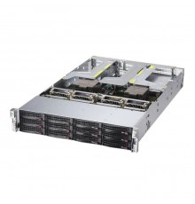 Серверная платформа AS-2024US-TRT 2U, 2x EPYC 7002/7003, 32x DIMM, 1x PCI-E 4.0 x16 (FHFL 10.5), 3x PCI-E 4.0 x16 (1 x8 link, FHFL 9.5), 1x PCI-E 4.0 x16 (LP), 1 PCI-E 4.0 x16 (x8 link, internal LP), 12x 3.5 SATA/SAS (4x NVME support)                