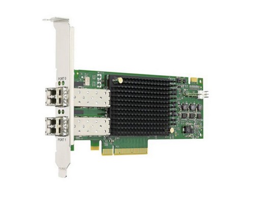 Emulex LPe31002-AP (LPe31002-M6) Gen 6 (16GFC), 2-port, 16Gb/s, PCIe Gen3 x8, LC MMF 100m, трансиверы установлены