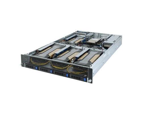 Серверная платформа G242-Z10 (rev. 100) 2U UP 4 x GPU Gen3 Server,NVIDIA® NGG Ready server,Single AMD EPYC 7002 series processor family,8-Channel RDIMM/LRDIMM DDR4 per processor,8 x DIMMs,2 x 1Gb/s LAN ports (Intel® I350-AM2),1 x dedicated management