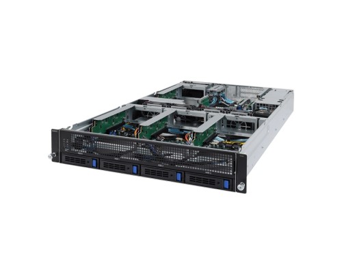 Серверная платформа G242-Z10 (rev. 100) 2U UP 4 x GPU Gen3 Server,NVIDIA® NGG Ready server,Single AMD EPYC 7002 series processor family,8-Channel RDIMM/LRDIMM DDR4 per processor,8 x DIMMs,2 x 1Gb/s LAN ports (Intel® I350-AM2),1 x dedicated management