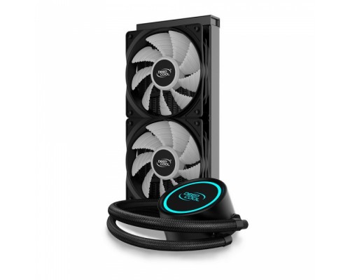 Вентилятор GAMMAXX L240 V2 (Black) RTL  (726623) (Radiator L 282mm, Height Rad+Fan 52mm, Tube 380mm, Fan RGB 120mm*2, Fan 500~1800RPM ±10%, < 30 dB(A), Fan 4-pin PWM, Pump 3-pin, LED 12VDC, Socket AMD AM4, Intel LGA 2066/2011-v3/2011/1700/1200/115