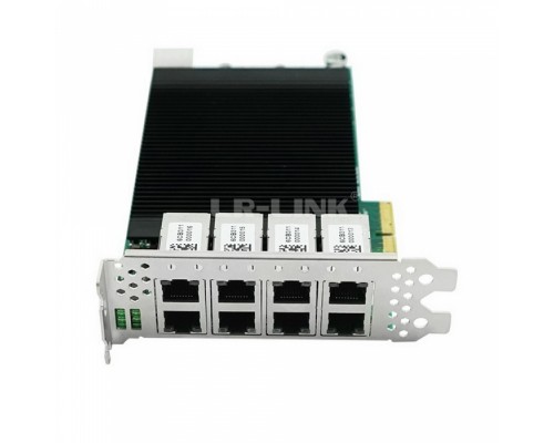 Сетевой адаптер LRES2008PT PCIe 2.1 x4, Intel i350, 8*RJ45 1G NIC Card, Dual Slot (302359)