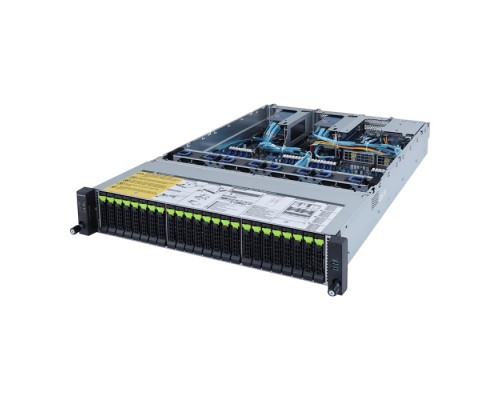 Серверная платформа R282-Z94 2U, 2x Epyc 7002/7003, 32x DIMM DDR4, 24x 2.5 U.2 Gen 4, 2x 1Gb/s (Intel I350-AM2), 2x 2.5 SAS/SATA in rear side, Ultra-Fast M.2 with PCIe Gen3 x4, 2 x PCIe Gen4, Aspeed AST2500, 2x 1600W 80 PLUS Platinum (6NR28