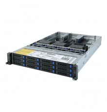 Серверная платформа R282-Z93 2U, 2x Epyc 7002/7003 (up to 240W), 32x DIMM DDR4, 12x 3.5 SAS/SATA, 2x 1Gb/s (Intel I350-AM2), 5x PCIE Gen 4 x16 (support 3x double slot GPU), 1x OCP 3.0 x16, 1x OCP 2.0 x8, 1x M.2 Gen4, AST2500, 2x 2000W (191245)       