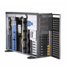 Серверная платформа SYS-740GP-TNRT Tower/4U, 2xLGA4189, iC621A, 16xDDR4, 8x3.5 SATA/NVME, 2xM.2 PCIE 22110, 6x PCIEx16, 2x10GbE, IPMI, 2x2200W, black                                                                                                     