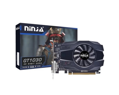 Видеокарта Ninja GT1030 PCIE (384SP) 4GB 64BIT GDDR4 (DVI/HDMI) 4GB 64BIT GDDR4 (DVI/HDMI)