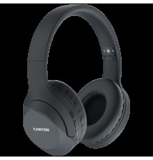 Наушники CANYON BTHS-3, Canyon Bluetooth headset,with microphone, BT V5.1 JL6956, battery 300mAh, Type-C charging plug, PU material, size:168*190*78mm, charging cable 30cm and audio cable 100cm, Dark grey                                              