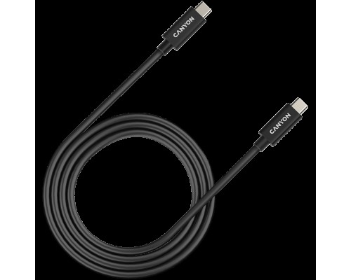 Кабель CANYON UC-44 USB-C to USB-C 240W 40Gbps 4k 1m Black