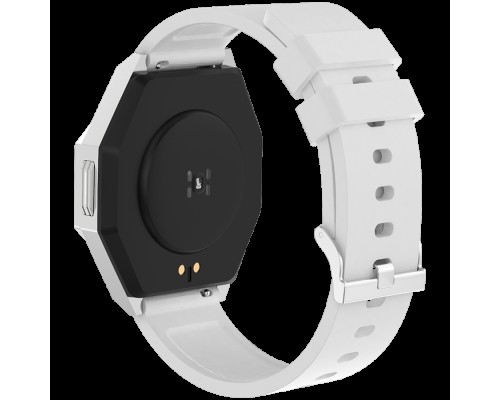 Умные часы CANYON Otto SW-86, Smart watch Realtek 8762DK LCD 1.3'' LTPS 360X360px, G+F 1+gesture 192KB Li-ion polymer battery 3.7v 280mAh,Silver aluminum alloy case middle frame+plastic bottom case+white silicone strap+silver strap buckle host:45.4*4