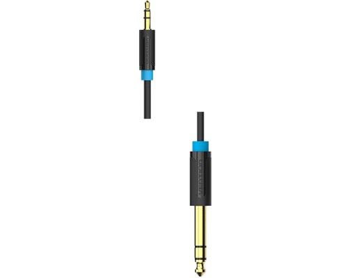 Кабель Vention аудио Jack 6,5 mm M/ 3,5 M - 1 м