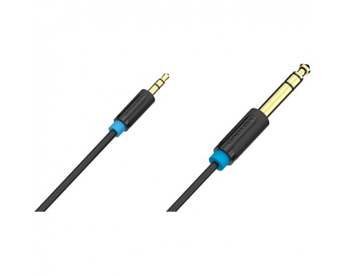 Кабель Vention аудио Jack 6,5 mm M/ 3,5 M - 1 м