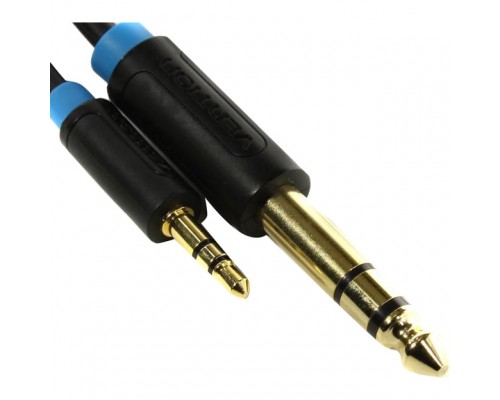 Кабель Vention аудио Jack 6,5 mm M/ 3,5 M - 1 м