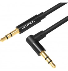 Кабель Vention аудио Jack 3,5 mm M/Jack 3,5 mm M угол 90  - 1,5м Черный                                                                                                                                                                                   