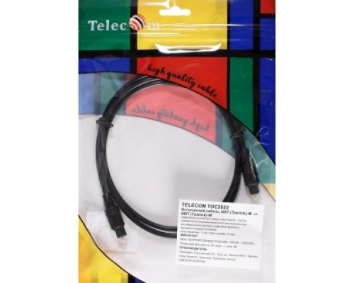 Оптический кабель (Toslink)-M -- (Toslink)-M ,1m, Telecom TOC2022-1M