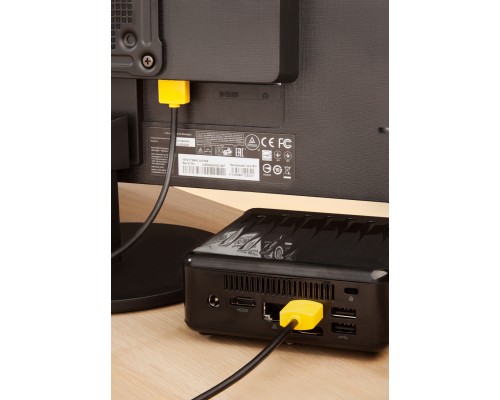 Кабель Greenconnect  SLIM 0.5m HDMI 2.0, желтые коннекторы Slim, OD3.8mm, HDR 4:2:2, Ultra HD, 4K 60 fps 60Hz, 3D, AUDIO, 18.0 Гбит/с, 32/32 AWG, GCR-51584