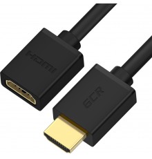Удлинитель Greenconnect 5.0m v2.0 HDMI-HDMI черный, OD7.3mm, 28/28 AWG, позолоченные контакты, Ethernet 18.0 Гбит/с, 19M / 19F, тройной экран, GCR-51660                                                                                                  