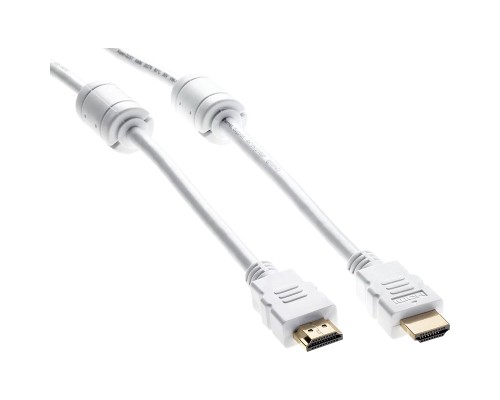 Кабель HDMI 19M/M ver 2.0, 1.8М, белый  Aopen/Qust ACG711DW-1.8M