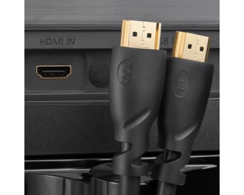 Кабель GCR  Premium 1.8m HDMI 2.0, HDR, Ultra HD 4K60 Hz/ 5K30Hz, 3D, Ethernet 18.0 Гбит/с, OD8.0mm, 28/26 AWG, черный