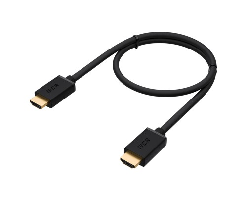 Кабель GCR  1.0m HDMI версия 2.0, HDR 4:2:2, Ultra HD, 4K 60 fps 60Hz/5K*30Hz, 3D, AUDIO, 18.0 Гбит/с, 28/28 AWG, OD7.3mm, тройной экран, черный, GCR-HM411-1.0m