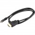 Кабель HDMI A/C 5 m (HDMI = miniHDMI, 2 феррита, блистер)