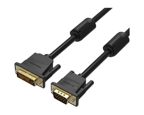 Кабель Vention DVI-I Dual link 24+5M/VGA 15M с ферритовым фильтром - 3м.