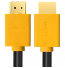 Кабель GCR  1.8m HDMI версия 1.4, черный, желтые коннекторы, OD7.3mm, 30/30 AWG, позолоченные контакты, Ethernet 10.2 Гбит/с, 3D, 4K GCR-HM440-1.8m, экран                                                                                                