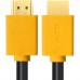 Кабель GCR  1.8m HDMI версия 1.4, черный, желтые коннекторы, OD7.3mm, 30/30 AWG, позолоченные контакты, Ethernet 10.2 Гбит/с, 3D, 4K GCR-HM440-1.8m, экран