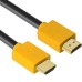 Кабель GCR  1.8m HDMI версия 1.4, черный, желтые коннекторы, OD7.3mm, 30/30 AWG, позолоченные контакты, Ethernet 10.2 Гбит/с, 3D, 4K GCR-HM440-1.8m, экран