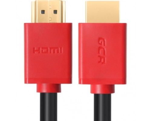 Кабель GCR  2.0m HDMI версия 1.4, черный, красные коннекторы, OD7.3mm, 30/30 AWG, позолоченные контакты, Ethernet 10.2 Гбит/с, 3D, 4K GCR-HM450-2.0m, экран