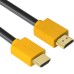 Кабель GCR  1.5m HDMI версия 1.4, черный, желтые коннекторы, OD7.3mm, 30/30 AWG, позолоченные контакты, Ethernet 10.2 Гбит/с, 3D, 4K GCR-HM440-1.5m, экран