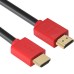 Кабель GCR  1.0m HDMI версия 1.4, черный, красные коннекторы, OD7.3mm, 30/30 AWG, позолоченные контакты, Ethernet 10.2 Гбит/с, 3D, 4K GCR-HM450-1.0m, экран