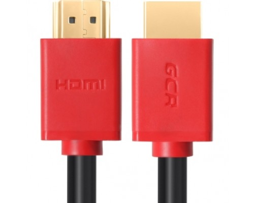 Кабель GCR  1.0m HDMI версия 1.4, черный, красные коннекторы, OD7.3mm, 30/30 AWG, позолоченные контакты, Ethernet 10.2 Гбит/с, 3D, 4K GCR-HM450-1.0m, экран