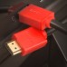 Кабель GCR  1.0m HDMI версия 1.4, черный, красные коннекторы, OD7.3mm, 30/30 AWG, позолоченные контакты, Ethernet 10.2 Гбит/с, 3D, 4K GCR-HM450-1.0m, экран