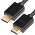 Кабель GCR  5.0m HDMI версия 1.4, черный, OD7.3mm, 30/30 AWG, позолоченные контакты, Ethernet 10.2 Гбит/с, 3D, 4K, GCR-HM410-5.0m, экран