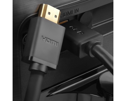 Кабель GCR  5.0m HDMI версия 1.4, черный, OD7.3mm, 30/30 AWG, позолоченные контакты, Ethernet 10.2 Гбит/с, 3D, 4K, GCR-HM410-5.0m, экран