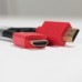 Кабель GCR  1.8m HDMI версия 1.4, черный, красные коннекторы, OD7.3mm, 30/30 AWG, позолоченные контакты, Ethernet 10.2 Гбит/с, 3D, 4K GCR-HM450-1.8m, экран