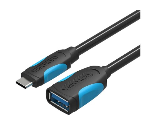 Адаптер-переходник Vention USB Type C M/ OTG USB 3.0 AF, гибкий - 0,1м.