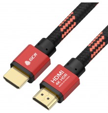 Кабель GCR PROF 3.0m HDMI 2.0, BICOLOR ECO Soft капрон, AL корпус красный, HDR 4:2:2, Ultra HD, 4K 60 fps 60Hz/5K*30Hz, 3D, AUDIO, 18.0 Гбит/с, 28AWG, GCR-54509                                                                                          