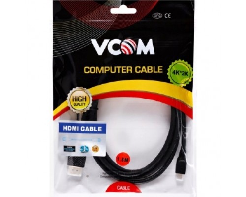 Кабель HDMI-19M --MicroHDMI-19M ver 2.0 1.8m VCOM CG587-1.8M