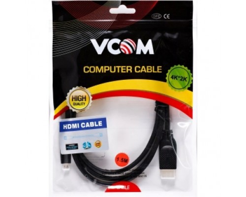 Кабель HDMI-19M --MicroHDMI-19M ver 2.0 1.5m VCOM CG587-1.5M