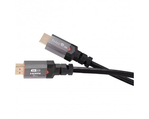 Кабель HDMI 19M/M,ver. 2.1, 8K@60 Hz 1m метал разъемы, Telecom TCG365-1M